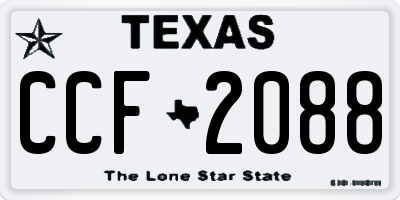 TX license plate CCF2088