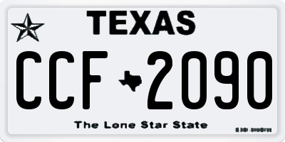 TX license plate CCF2090