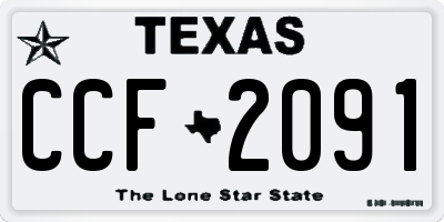 TX license plate CCF2091