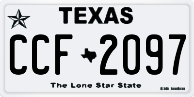 TX license plate CCF2097