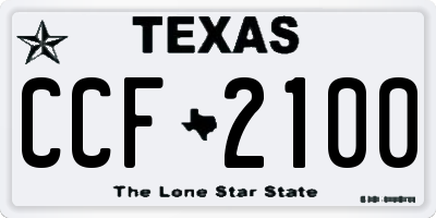 TX license plate CCF2100