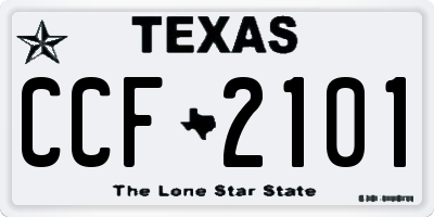 TX license plate CCF2101