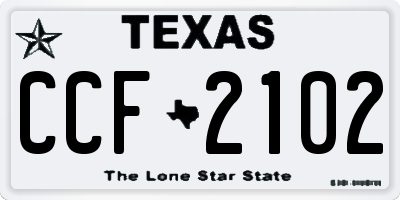 TX license plate CCF2102