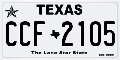 TX license plate CCF2105