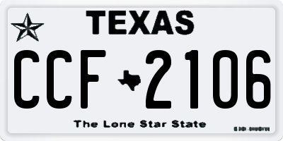 TX license plate CCF2106