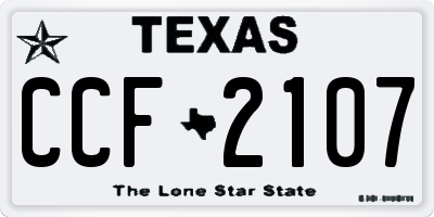 TX license plate CCF2107
