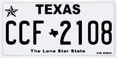 TX license plate CCF2108