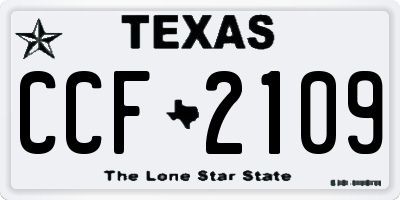 TX license plate CCF2109