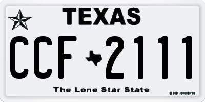 TX license plate CCF2111