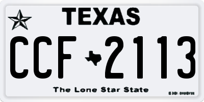 TX license plate CCF2113