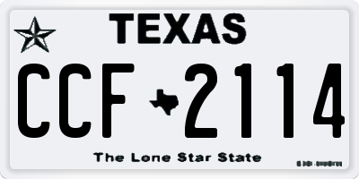 TX license plate CCF2114
