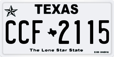 TX license plate CCF2115