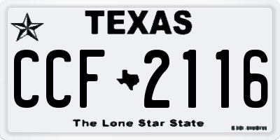 TX license plate CCF2116