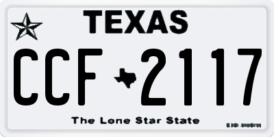 TX license plate CCF2117