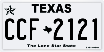 TX license plate CCF2121