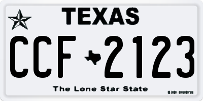 TX license plate CCF2123