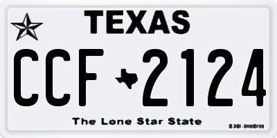 TX license plate CCF2124