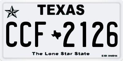 TX license plate CCF2126
