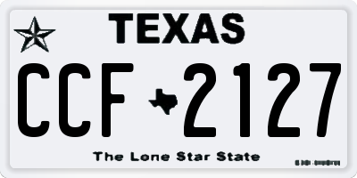 TX license plate CCF2127
