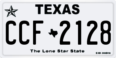 TX license plate CCF2128