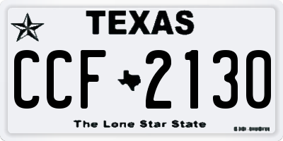 TX license plate CCF2130