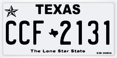 TX license plate CCF2131