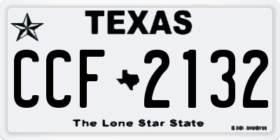 TX license plate CCF2132