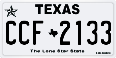 TX license plate CCF2133
