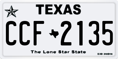 TX license plate CCF2135