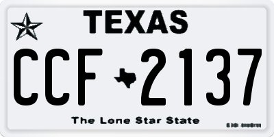 TX license plate CCF2137