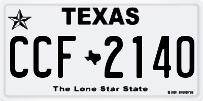 TX license plate CCF2140