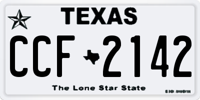 TX license plate CCF2142