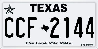 TX license plate CCF2144