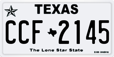 TX license plate CCF2145