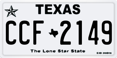 TX license plate CCF2149