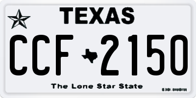 TX license plate CCF2150