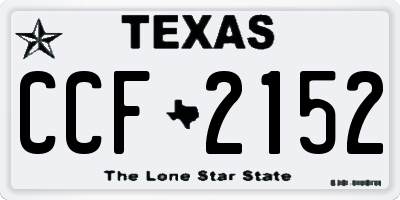 TX license plate CCF2152