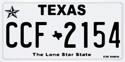 TX license plate CCF2154