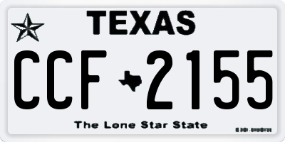 TX license plate CCF2155