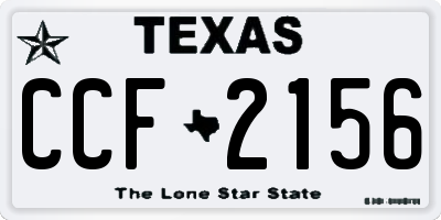 TX license plate CCF2156