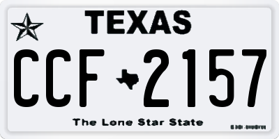 TX license plate CCF2157