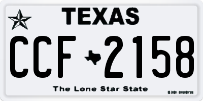 TX license plate CCF2158