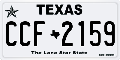 TX license plate CCF2159