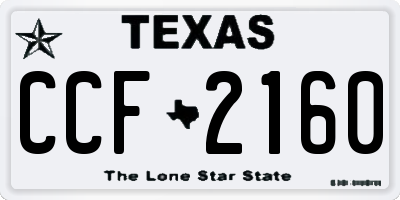 TX license plate CCF2160