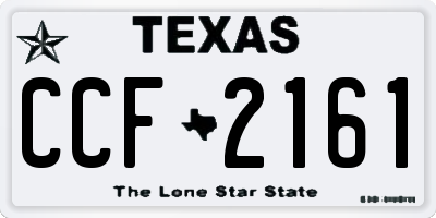 TX license plate CCF2161