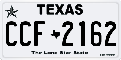 TX license plate CCF2162