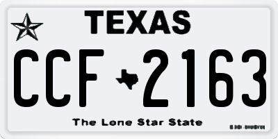TX license plate CCF2163