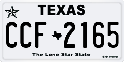 TX license plate CCF2165