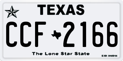 TX license plate CCF2166