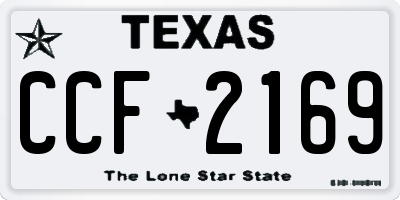 TX license plate CCF2169